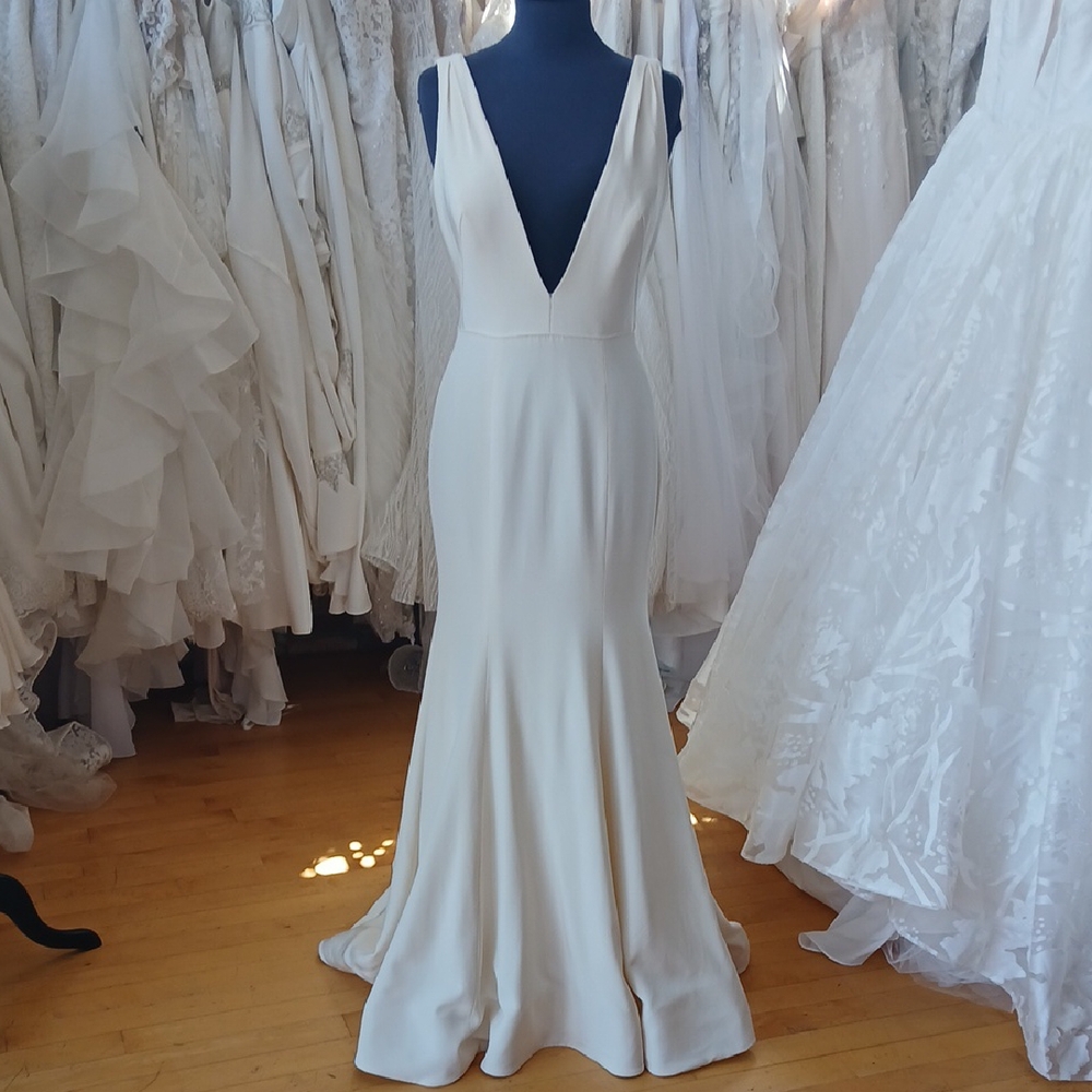 Plunge Neck Wedding Dress